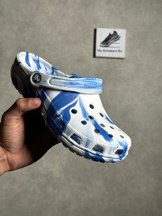Crocs white blue