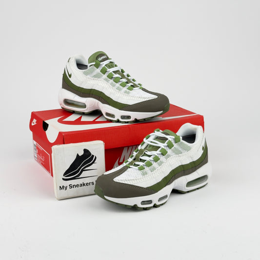 Nike Air Max 95 White Medium Olive Green