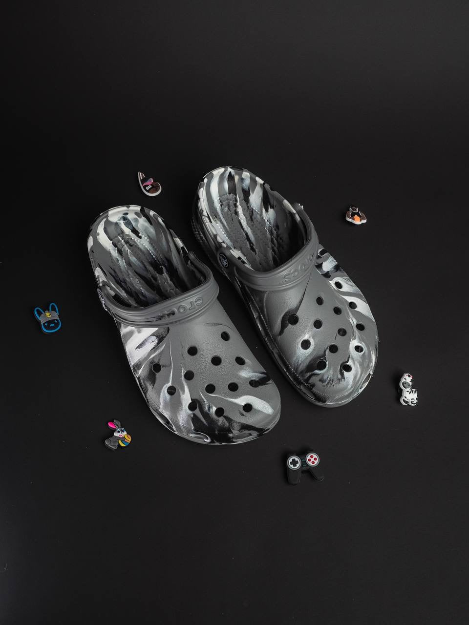 Crocs grey white black