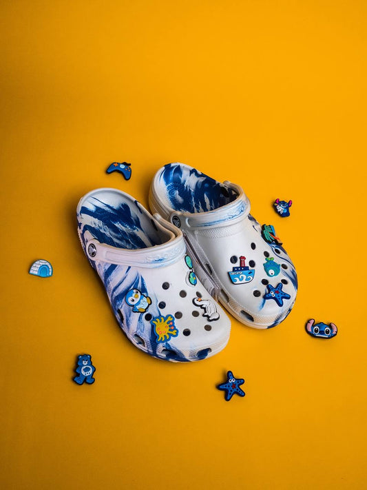 Crocs White blue