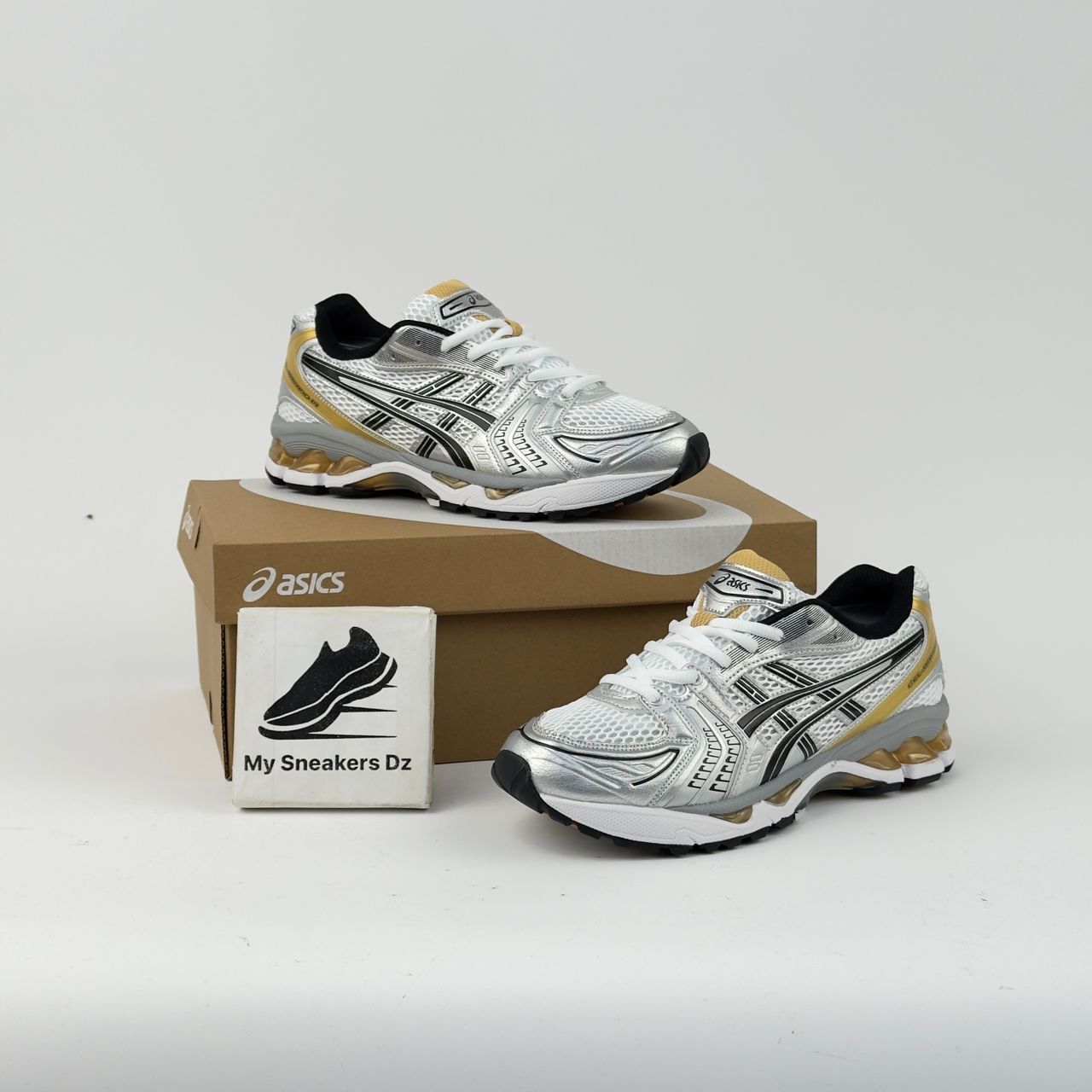 Asics kayano 14 silver yellow