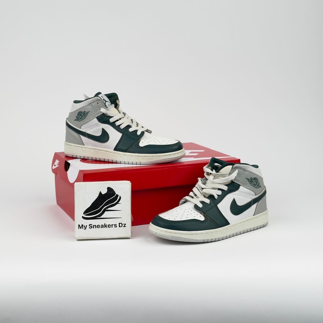 Jordan dark green white grey