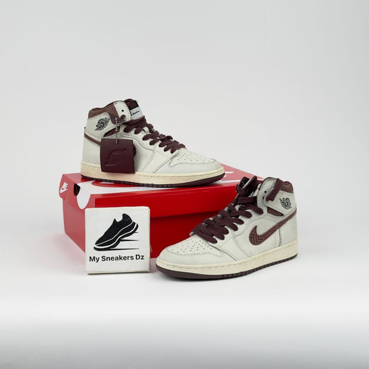 Jordan white dark brown