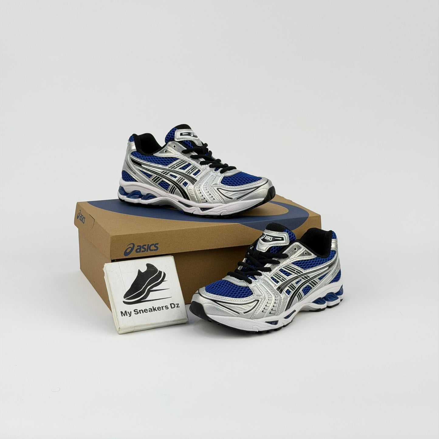 Asics kayano 14 silver dark blue